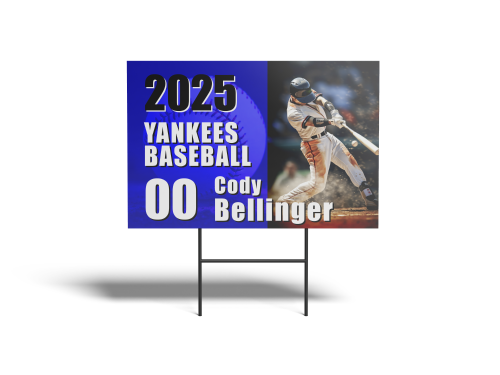 Custom Baseball Yard Sign