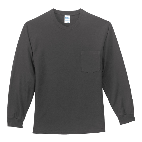 Port & Company Tall Long Sleeve Essential T-Shirt with Pocket