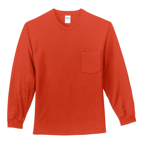 Port & Company Long Sleeve Essential T-Shirt with Pocket