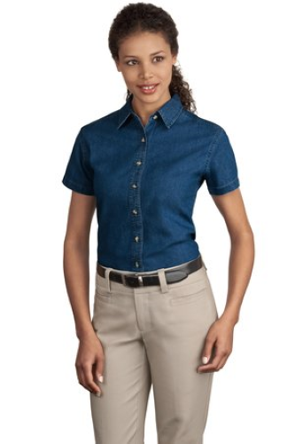 Port & Company Ladies Short Sleeve Value Denim Shirt