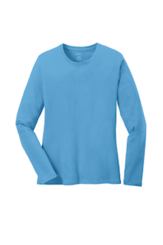 Port Company Ladies Long Sleeve 100 Cotton T Shirt