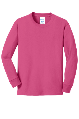 Port & Company Youth Long Sleeve 5.4-oz 100% Cotton T-Shirt