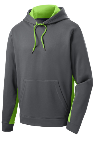 Sport-Tek Sport-Wick Fleece Colorblock Hooded Pullover