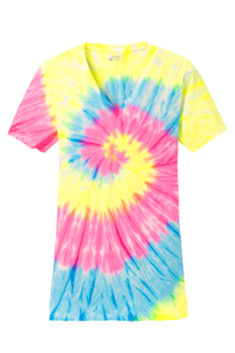 Port & Company Ladies Tie-Dye V-Neck Tee